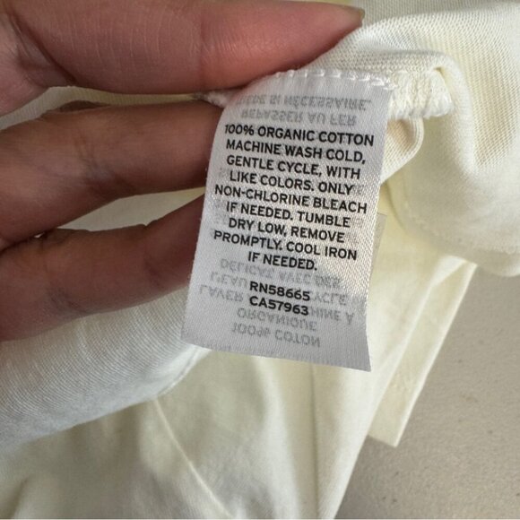 Melrose and Market Casual V-neck Short Sleeves Off White Midi Dress Size Medium - Picture 9 of 10